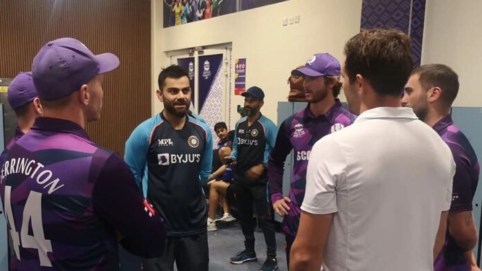 T20 World Cup: After Defeating Scotland, Indian Team Visits Scotland Dressing Room
