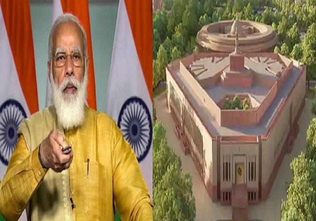 parliment with Modi