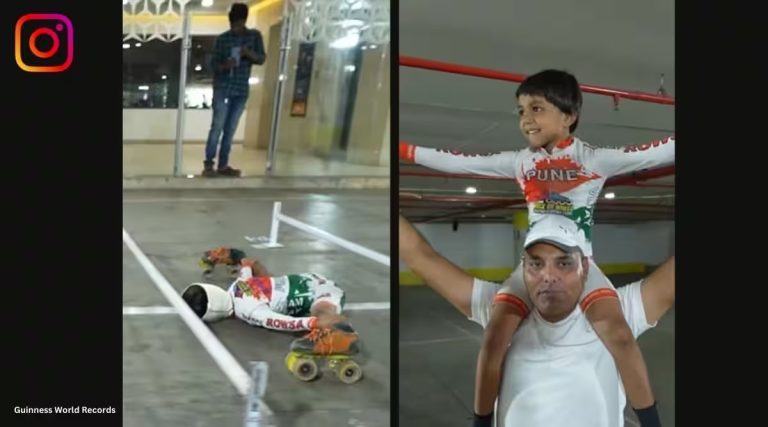 Pune girl makes world record in ‘lowest limbo skating’