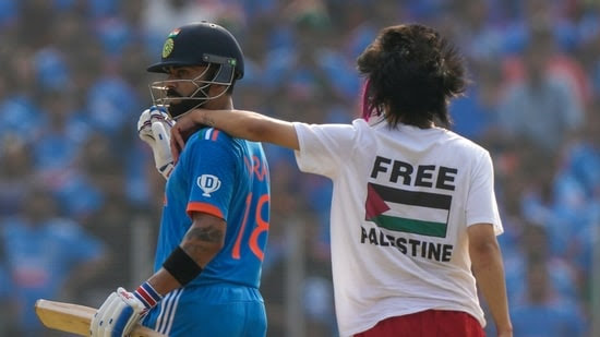 Pro-Palestine Activism Takes Center Stage as Spectator Hugs Virat Kohli in World Cup Final