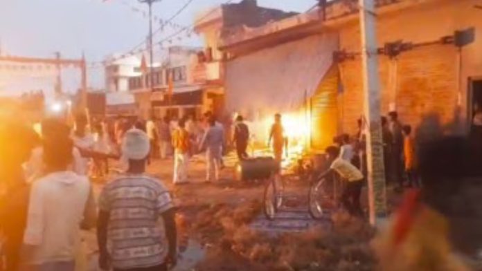 Bahraich Burning Communal Tensions Erupt, Police Officers Suspended Amid Chaos